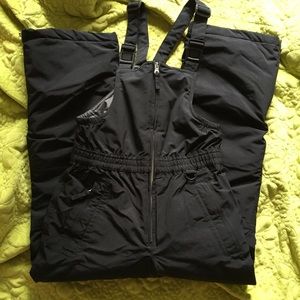 Lands’ End Waterproof Black Bib Snow Pants